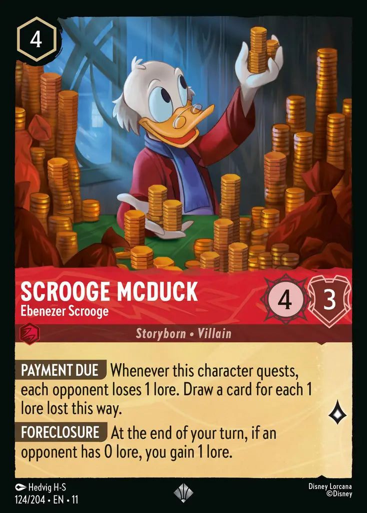 Disney Lorcana Winterspell 124/204 Scrooge McDuck - Ebenezer Scrooge