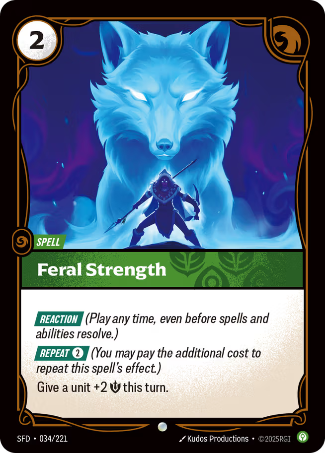 Riftbound: League of Legends TCG Spiritforged 034/221 Feral Strength