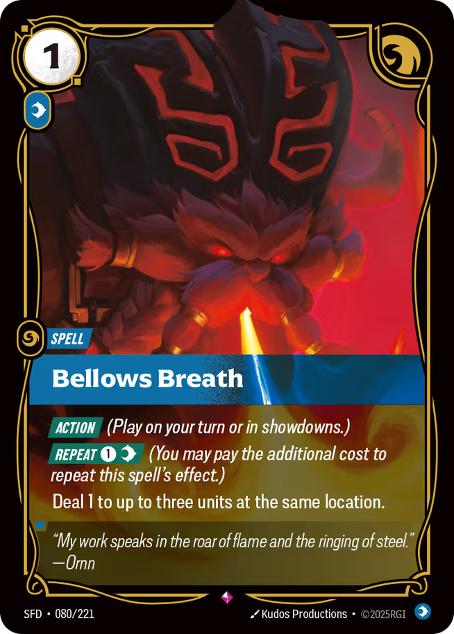 Riftbound: League of Legends TCG Spiritforged 080/221 Bellows Breath