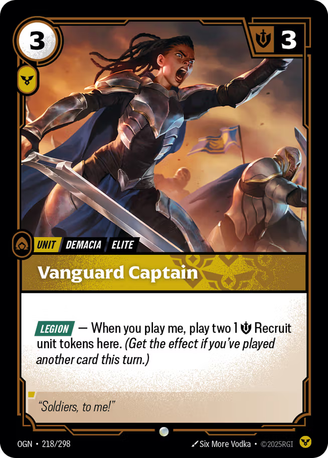 Riftbound: League of Legends TCG Origins 218/289 Vanguard Captain