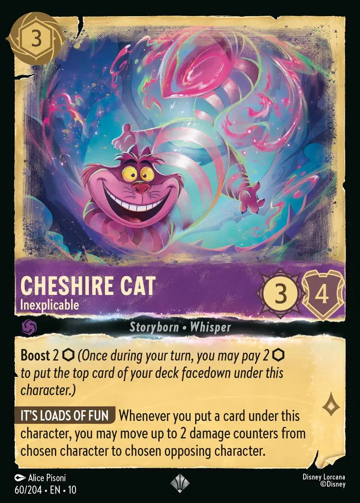 Disney Lorcana Whispers in the Well 060/204 Cheshire Cat - Inexplicable