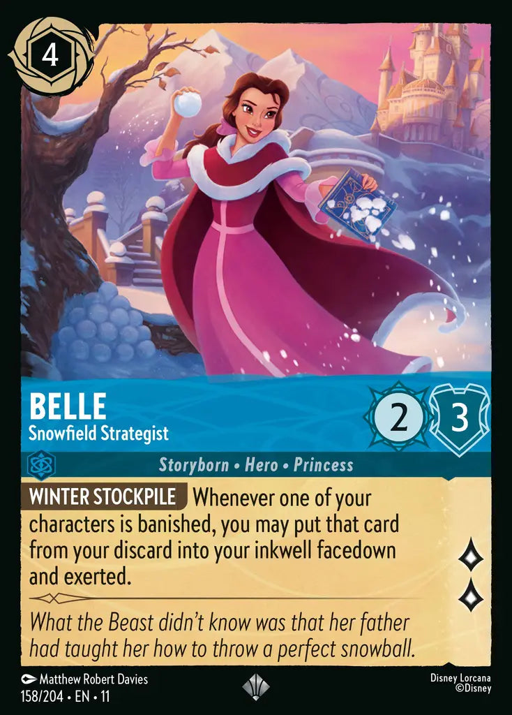 Disney Lorcana Winterspell 158/204 Belle - Snowfield Strategist