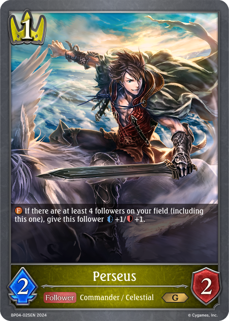 Cosmic Mythos BP04-025 Perseus Foil
