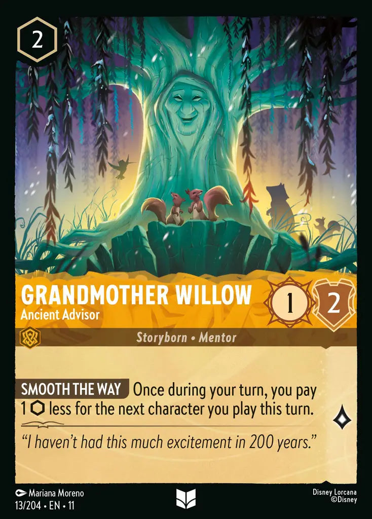 Disney Lorcana Winterspell 013/204 Grandmother Willow - Ancient Advisor
