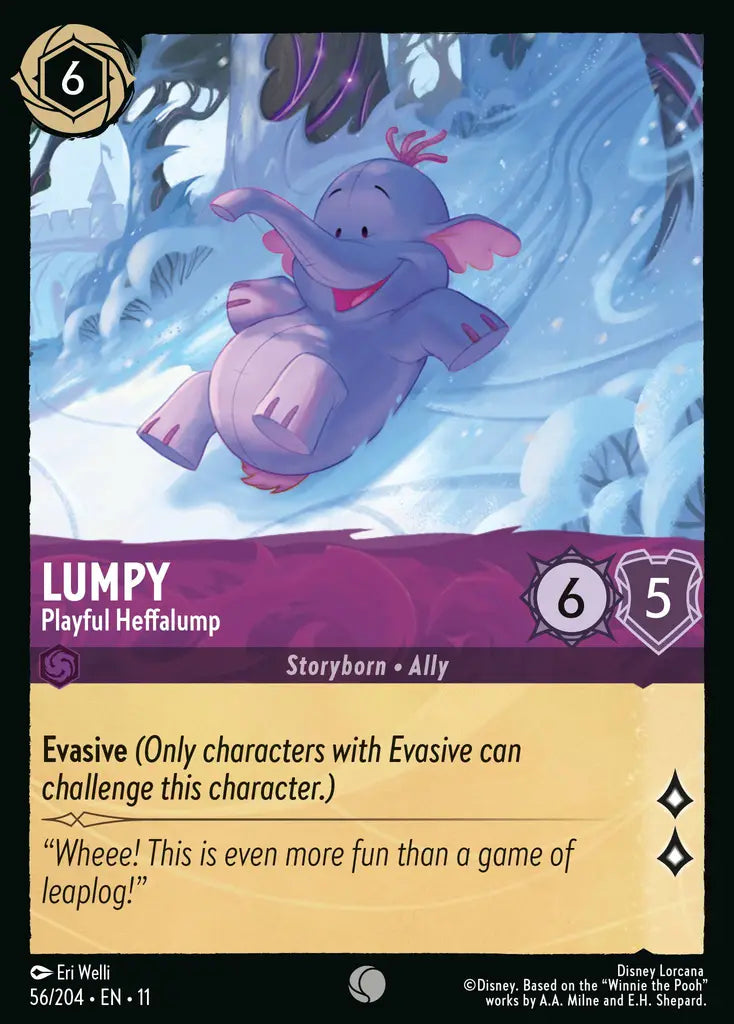 Disney Lorcana Winterspell 056/204 Lumpy - Playful Heffalump Foil