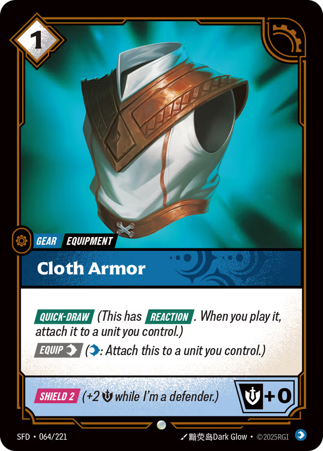 Riftbound: League of Legends TCG Spiritforged 064/221 Cloth Armor