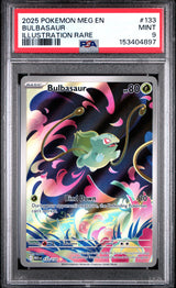2025 POKEMON MEG EN-MEGA EVOLUTION #133 BULBASAUR ILLUSTRATION RARE PSA 9