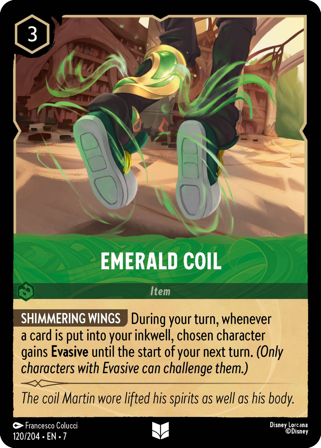 Disney Lorcana Archazia's Island 120/204 Emerald Coil