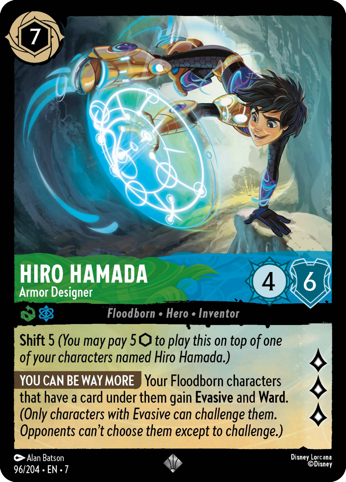 Disney Lorcana Archazia's Island 096/204 Hiro Hamada - Armor Designer
