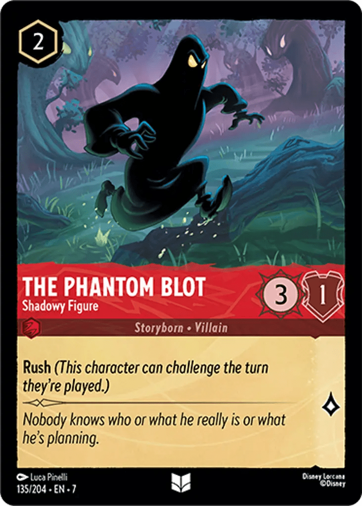 Disney Lorcana Archazia's Island 135/204 The Phantom Blot - Shadowy Figure