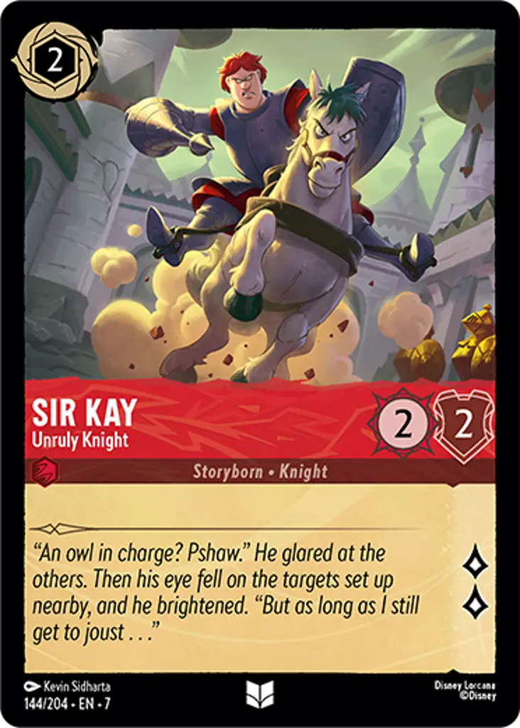 Disney Lorcana Archazia's Island 144/204 Sir Kay - Unruly Knight Foil