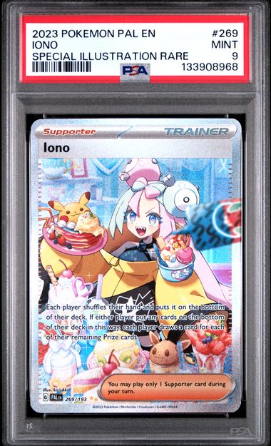 2023 POKEMON PAL EN-PALDEA EVOLVED #269 IONO SPECIAL ILLUSTRATION RARE PSA 9