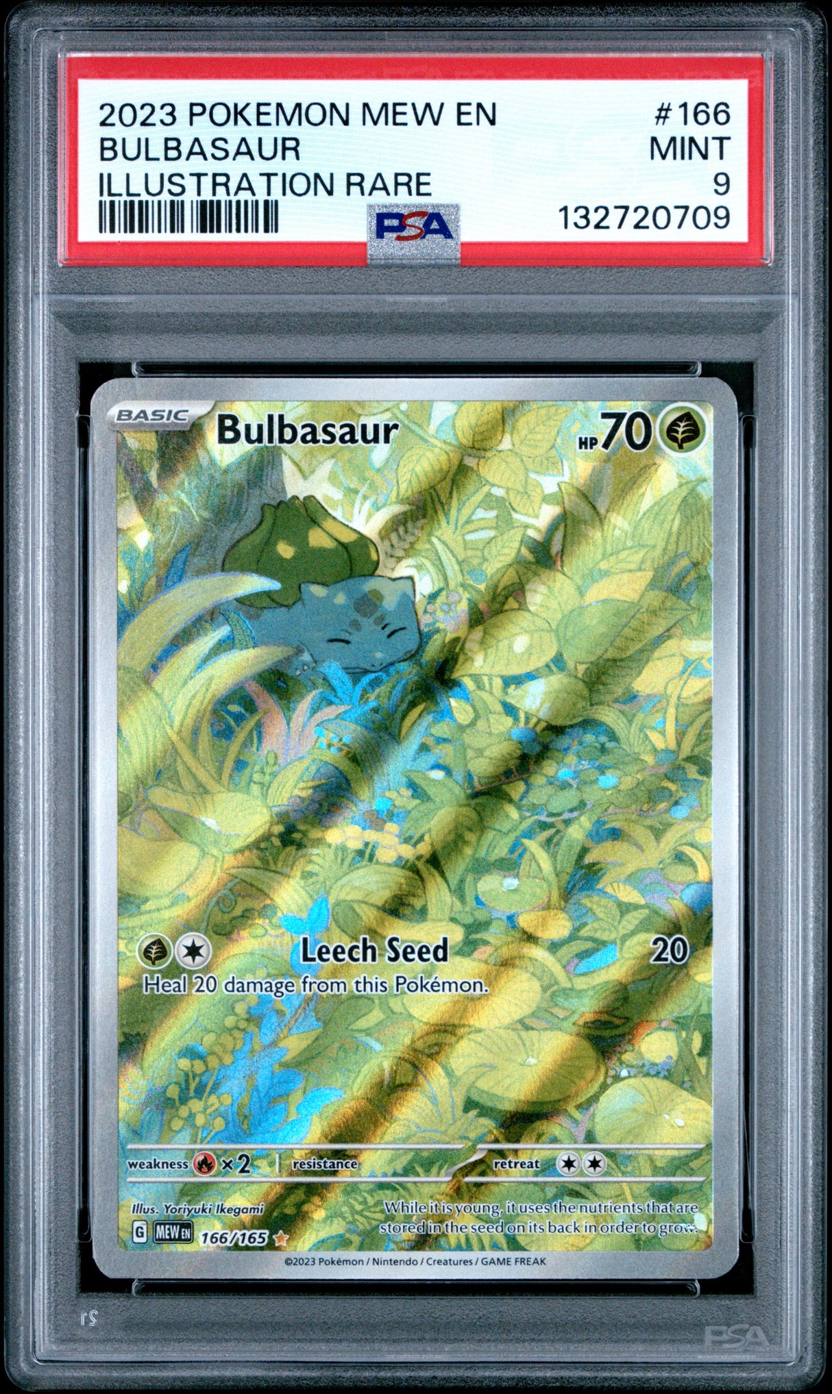 2023 POKEMON MEW EN-151 #166 BULBASAUR ILLUSTRATION RARE