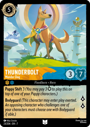 Disney Lorcana Archazia's Island 023/204 Thunderbolt - Wonder Dog