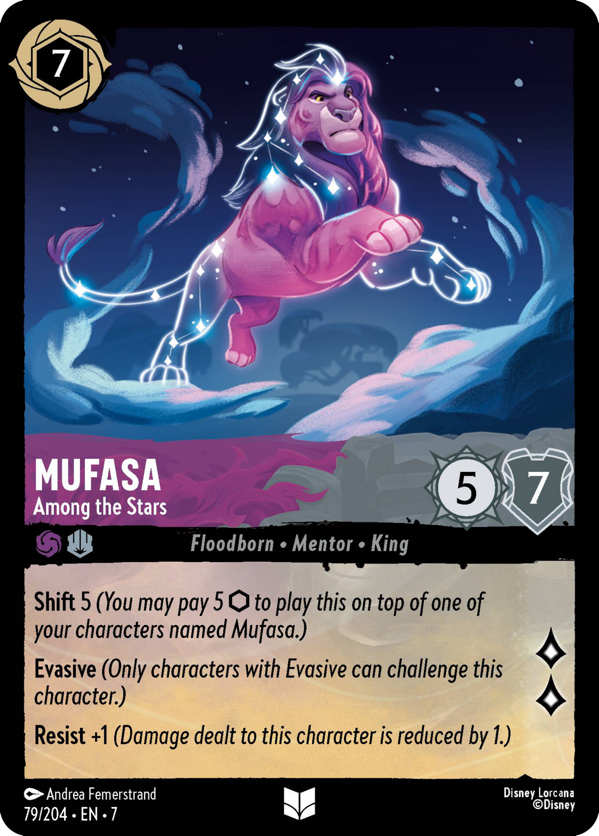 Disney Lorcana Archazia's Island 079/204 Mufasa - Among the Stars