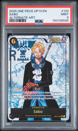 2025 ONE PIECE OP13-CARRYING ON HIS WILL #120 SABO ALTERNATE ART PSA 9