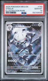2025 POKEMON MEG EN-MEGA EVOLUTION #150 STEELIX ILLUSTRATION RARE PSA 10