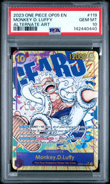 2023 ONE PIECE OP05-AWAKENING OF THE NEW ERA #119 MONKEY D. LUFFY ALTERNATE ART PSA 10