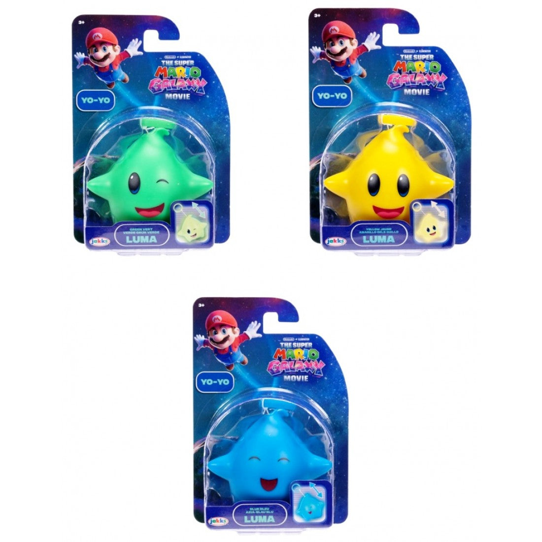 Super Mario Galaxy Movie Luma Glow-in-the-Dark Yoyo Assortment