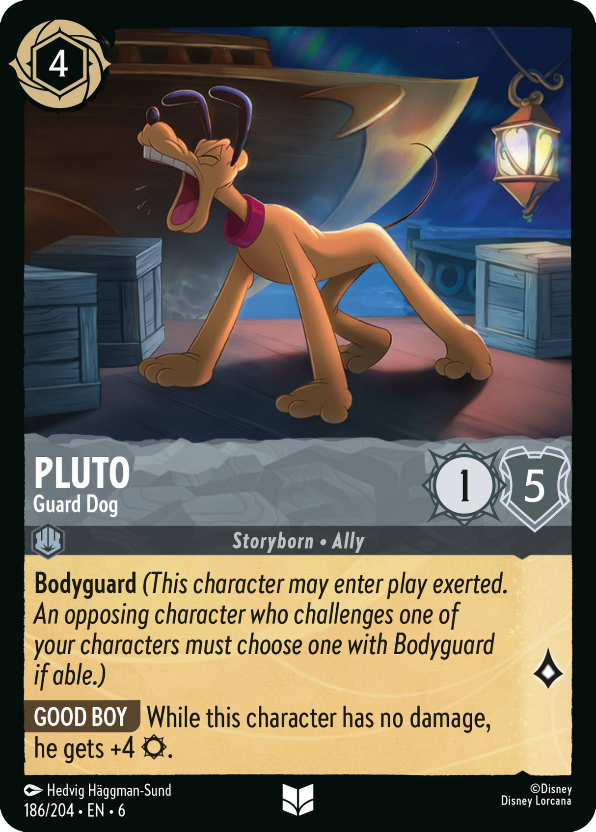 Disney Lorcana Azurite Sea 186/204 Pluto - Guard Dog