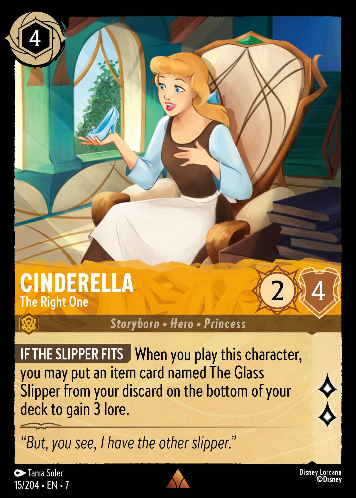 Disney Lorcana Archazia's Island 015/204 Cinderella - The Right One Foil