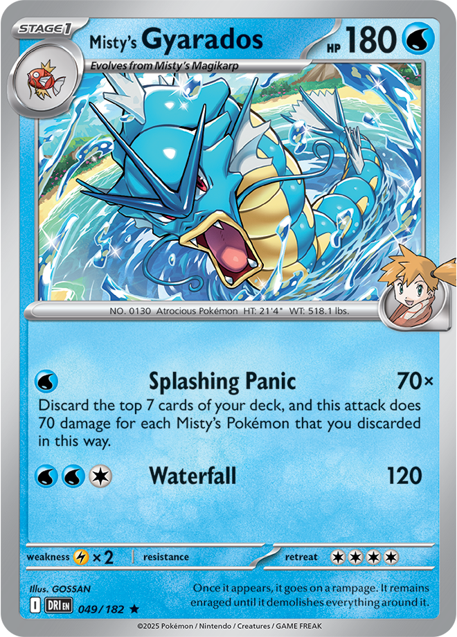 Scarlet & Violet Destined Rivals 049/182 Misty's Gyarados Holo