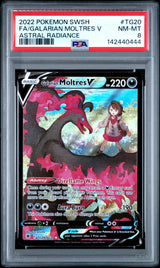 2022 POKEMON SWORD & SHIELD ASTRAL RADIANCE #TG20 FA/GALARIAN MOLTRES V ASTRAL RADIANCE PSA 8