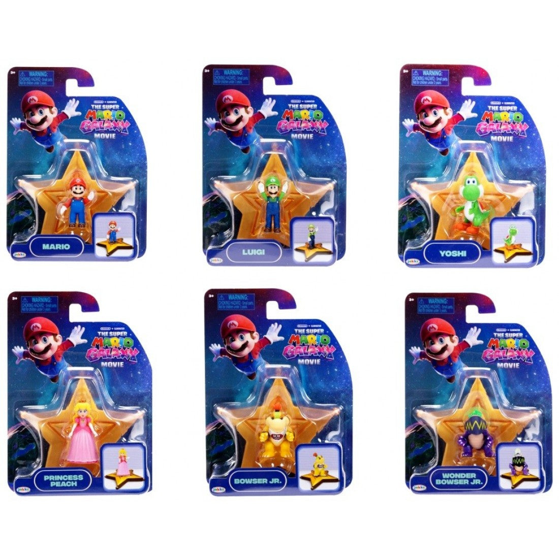 Super Mario Galaxy Movie Mini Figure with Star Launcher Accessory - Luigi