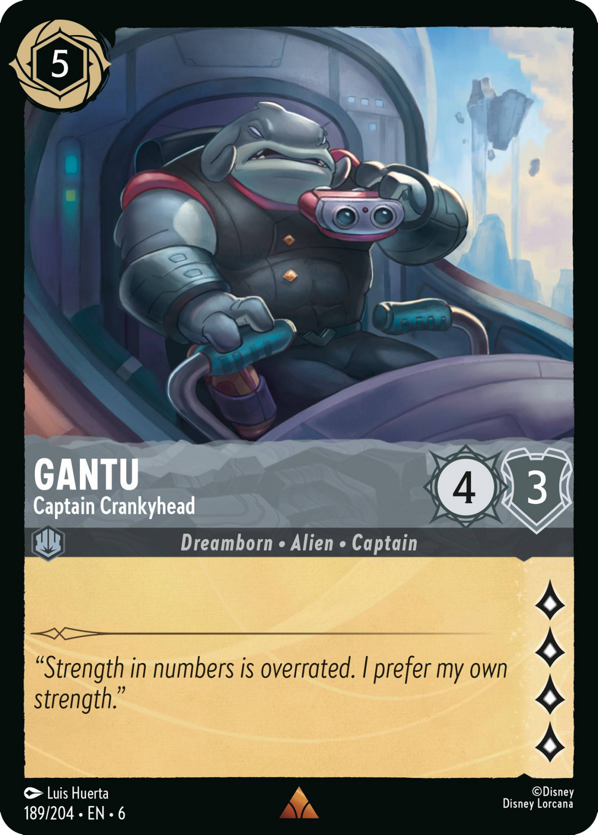 Disney Lorcana Azurite Sea 189/204 Gantu - Captain Crankyhead