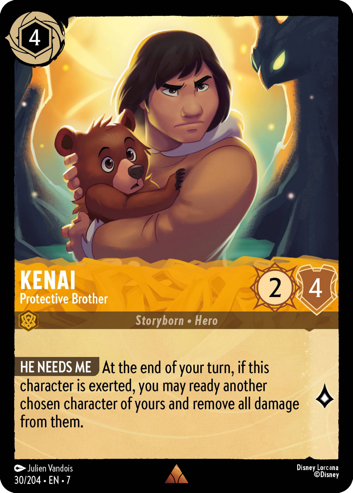 Disney Lorcana Archazia's Island 030/204 Kenai - Protective Brother Foil
