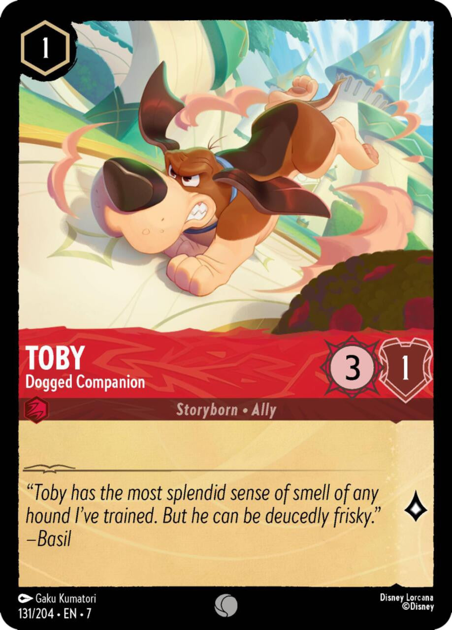 Disney Lorcana Archazia's Island 131/204 Toby - Dogged Companion Foil