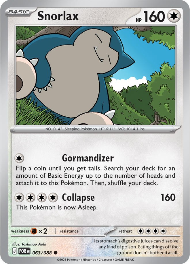 Mega Evolution - Perfect Order 063/088 Snorlax Reverse Holo