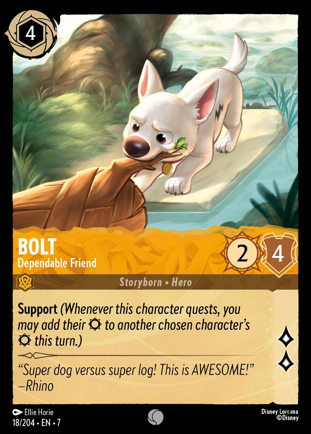 Disney Lorcana Archazia's Island 018/204 Bolt - Dependable Friend Foil