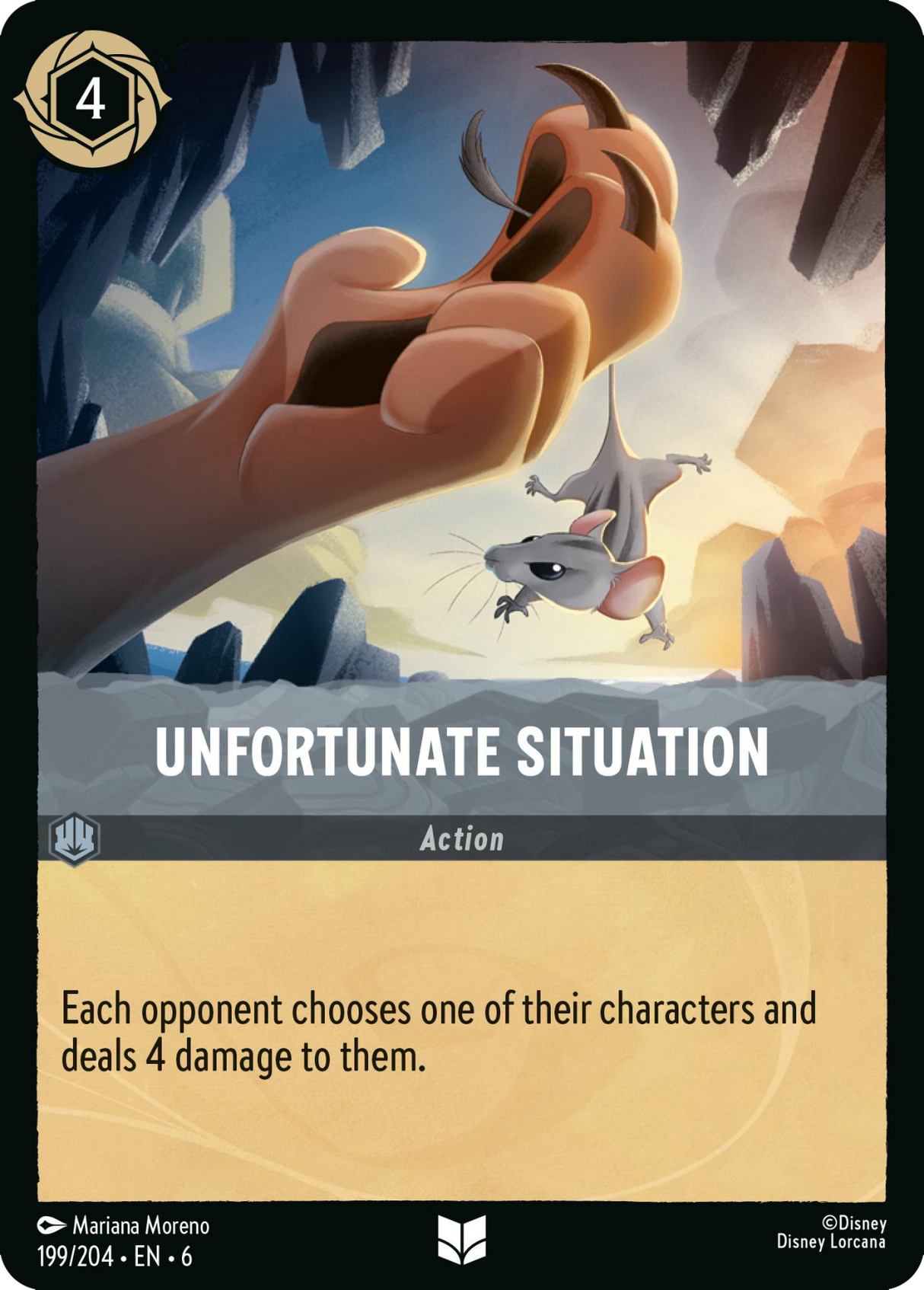 Disney Lorcana Azurite Sea 199/204 Unfortunate Situation Foil