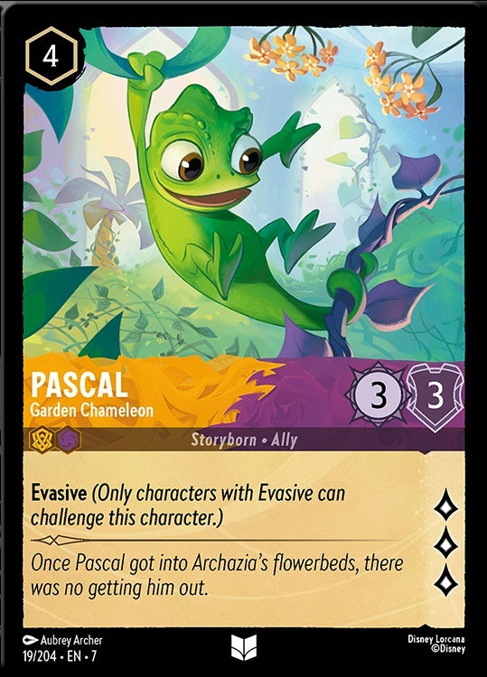 Disney Lorcana Archazia's Island 019/204 Pascal - Garden Chameleon Foil