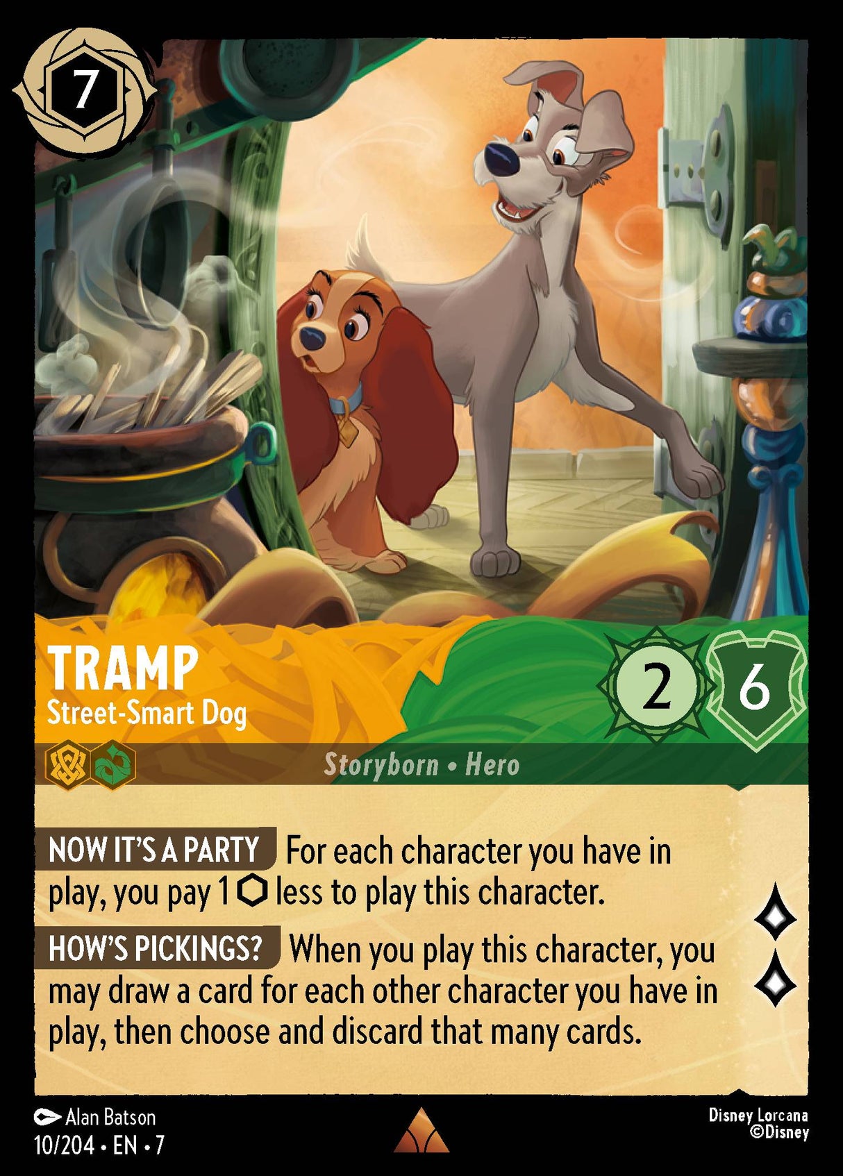 Disney Lorcana Archazia's Island 010/204 Tramp - Street-Smart Dog Foil