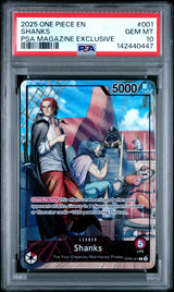 2025 ONE PIECE PROMOS #001 SHANKS PSA MAGAZINE EXCLUSIVE PSA 10
