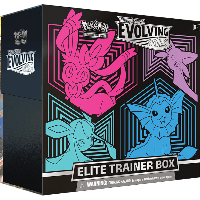 SWSH Evolving Skies Elite Trainer Box - Sylveon, Espeon, Glaceon, Vaporeon