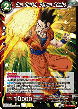 Supreme Rivalry BT13-015 Son Gohan Saiyan Combo