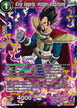 Supreme Rivalry BT13-020 King Vegeta Hidden Ambitions