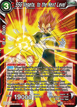 Supreme Rivalry BT13-022 SSG Vegeta To The Next Level