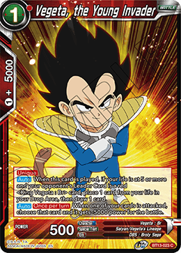 Supreme Rivalry BT13-023 Vegeta The Young Invader