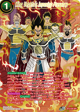 Supreme Rivalry BT13-030 King Vegeta's Imposing Presence SPR