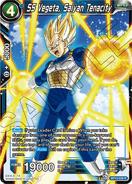 Supreme Rivalry BT13-039 SS Vegeta Saiyan Tenacity