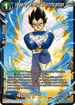 Supreme Rivalry BT13-040 Vegeta Energy Fortification