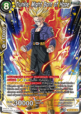 Supreme Rivalry BT13-101 Trunks Might Born Of Hope