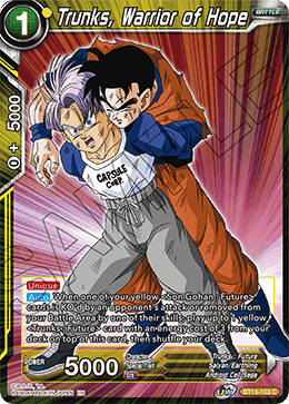 Supreme Rivalry BT13-103 Trunks Warrior Of Hope