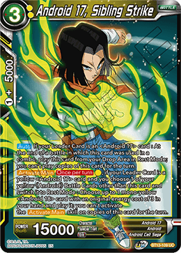 Supreme Rivalry BT13-109 Android 17 Sibling Strike