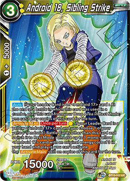 Supreme Rivalry BT13-111 Android 18 Sibling Strike