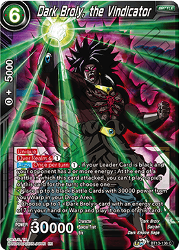 Supreme Rivalry BT13-136 Dark Broly The Vindicator